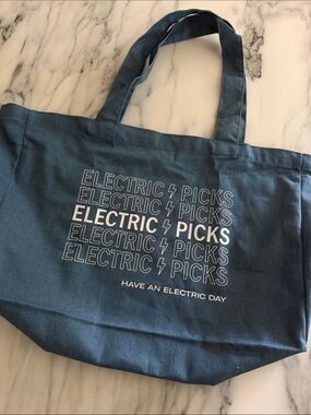 New Electric Family Blue Canvas Tote Bag